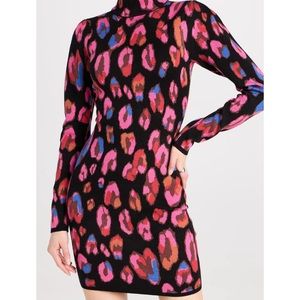 NWOT Farm Rio Iridescent Leopards Mini Knit Dress